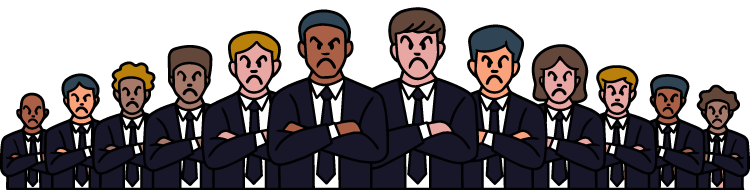 12 Angry Men in dark suits